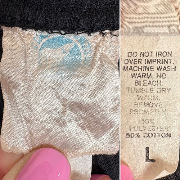 Caribe Sportswear Vintage Alaska Sweatshirt Black Sz L Reindeer Eskimo Snow 80's - Picture 16 of 16